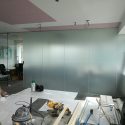 Frosted Glass Partition in Office