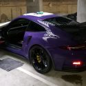 Purple Porsche GT3 rs Perspex Windows Roll Cage Tinting
