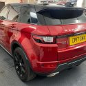 Red Range Rover Evoke Black Roof Tinted Windows
